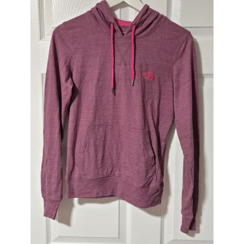 Women's North Face Magenta Color Block Sweatshirt Size S
